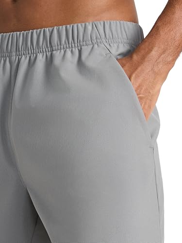 Reebok Men's Jumpstart 8-Inch Shorts - Large Grey, Lightweight Polyester