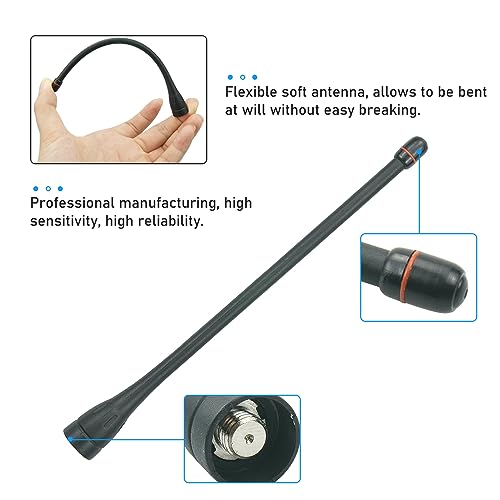 UHF 440-470MHz Antenna SMA for Icom Handheld Radios - 2 Pack