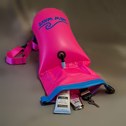 Open Water Swim Buoy with Storage and Visibility for Safety and Training