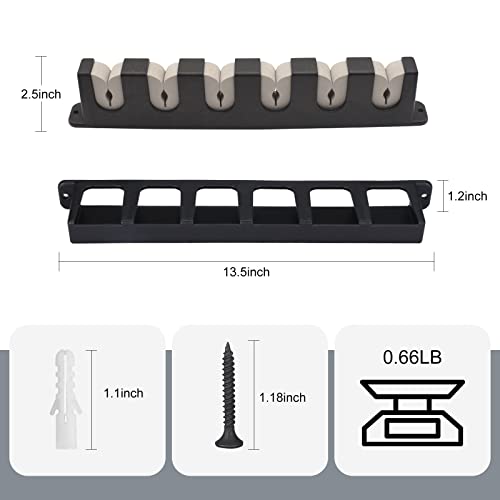 Vertical Fishing Rod Holders Wall Mount Pole Racks for Garage Gray 6 - Durable & Stable