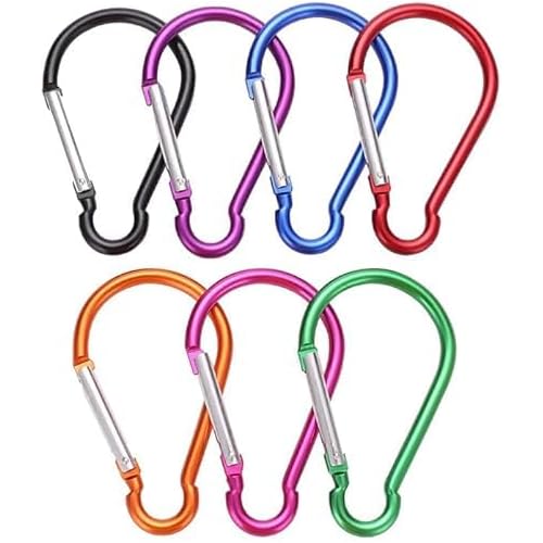 5 Pcs 4" Aluminum Carabiner Clip Big Spring Snap Key Chain Hook for Outdoor Carabeaner Keychain Clip Great for Outdoors Keychains Gear Organization Accessory