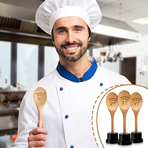 Highergo 8.66 Inch Golden Spoon Award Trophy Set - Chili Cook Off Prizes
