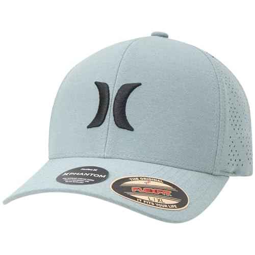 Hurley Men's Caps - Flexfit and Quick-Dry Phantom Curved Baseball Caps for Men - Classic Mens Trucker Hats (S-XL)