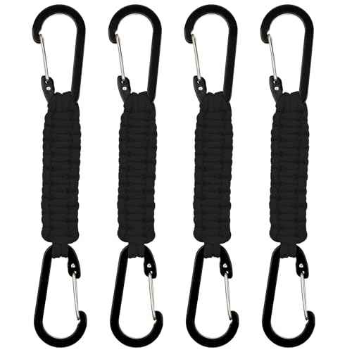 Paracord Keychain, Heavy Duty Tactical Lanyard Clip, Quick Release Key Clip, Military Braided 550 Paracord