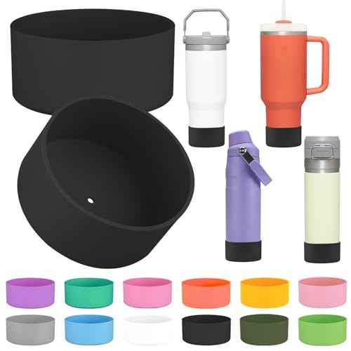 2Pcs Silicone Boot Sleeve for Stanley IceFlow Fast Flow Water Bottle 24oz,Silicone Boot Bumper for Stanley Quencher 40oz,for IceFlow 20oz 30oz,for Quick Flip GO 24oz Bottle£¨Thickened£©