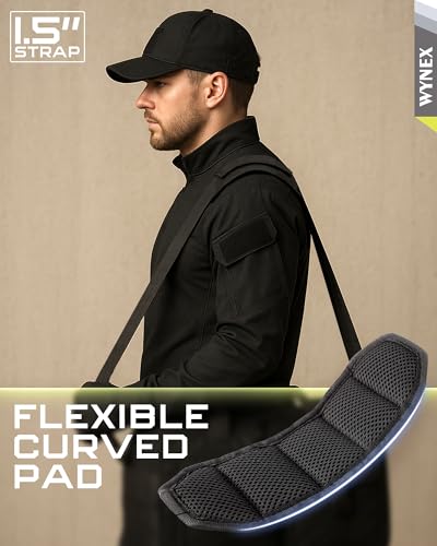 Universal 55 Inch Shoulder Strap with Detachable Padding - Black / 1.5"