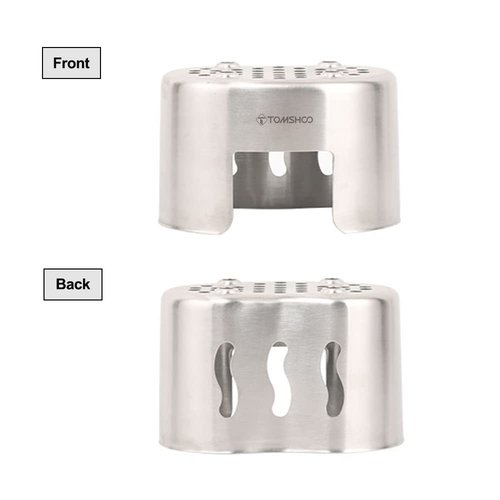 HUIOP Portable Stove, Stainless Steel Canteen Cup Stand for Wood Burning, Outdoor Camping Hiking Picnic BBQ