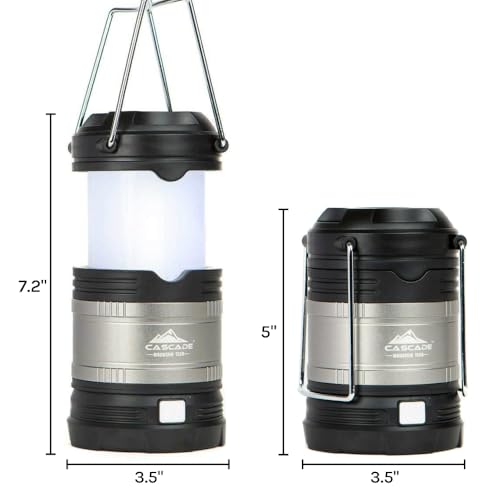 3 Pack Water-Resistant LED Camping Lanterns with 4 Light Modes - IPX4