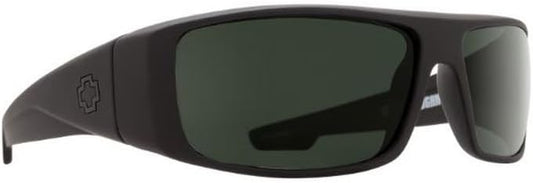 Spy Logan Sunglasses Matte Black With Happy Gray Green Polarized Lens