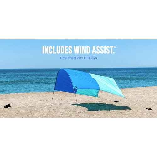 Shibumi Shade¢ç, The Original Wind-Powered¢ç Beach Canopy with Wind Assist Included, Provides 150 Sq. Ft. of Shade, Compact & Easy to Carry, Sets up in 3 Minutes