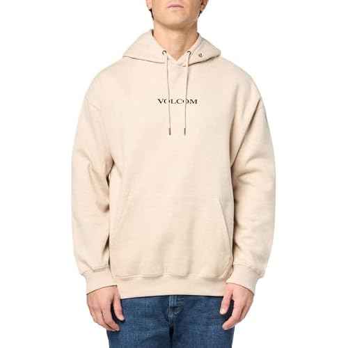 Volcom mens Stone Pullover Logo Fleece Hooded Sweatshirt ? Soft Brushed Interior, Classic Fit, Embroidered Logo