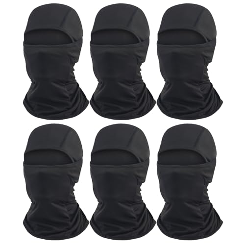 6 Pack Ski Mask for Men Breathable Balaclava Face Mask Women Summer Full Head Shiesty Masks for Sun UV Protection Motorcycle