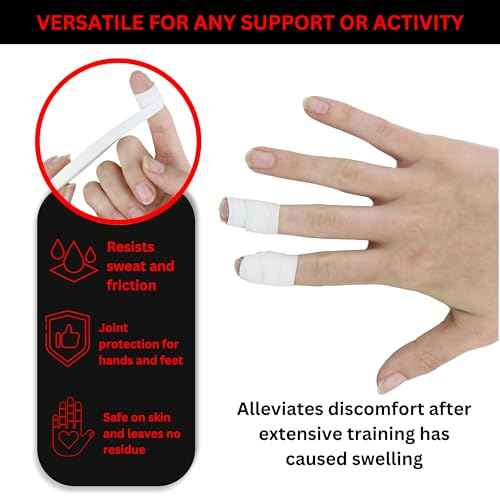 REBEL X BJJ Tape - Athletic Finger Sports Tape for Brazilian Jiu-Jitsu, 1/2 inch X 45 feet, Martial Arts, MMA, Sports Wrap, Athletic Tape, Strong Adhesive, Injury Support, 2-Pack (White)