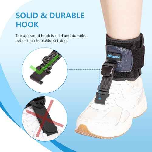 AFO Foot Drop Brace for Walking, Drop Foot Brace for Walking with Shoes, Adjustable Foot Brace for Drop Foot Support, Soft Drop Foot Braces, Fits Left or Right Foot, Women & Men(S/M)