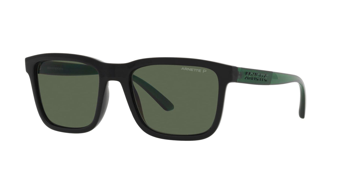 Arnette AN4321 Lebowl Square Sunglasses, Black/Polarized Dark Green, 54 mm