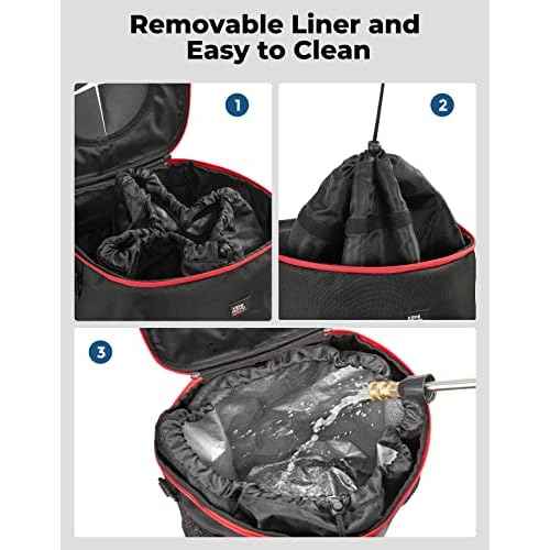 KEMIMOTO Boat Trash Can, Portable Reusable Boating Garbage Can with Lid Outdoor Collapsible Storage Bags Accessories for Boating Camping RV Pontoon Kayak