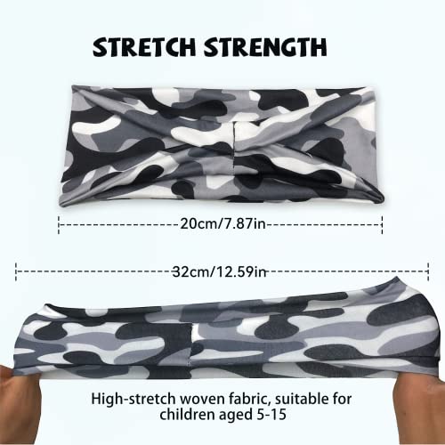 ChezMax Kids Sweatbands - Black, Breathable Sports Headband for Boys
