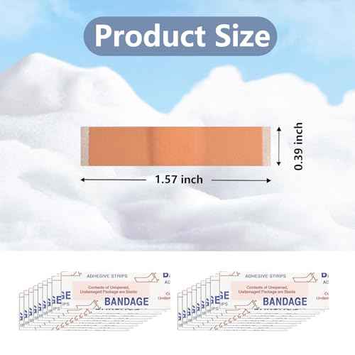 300 Pcs Small Bandages for Face, Mini PE Adhesive Nose Bandages, Flexible Breathable for Small Wound (3/8" x 1.5")