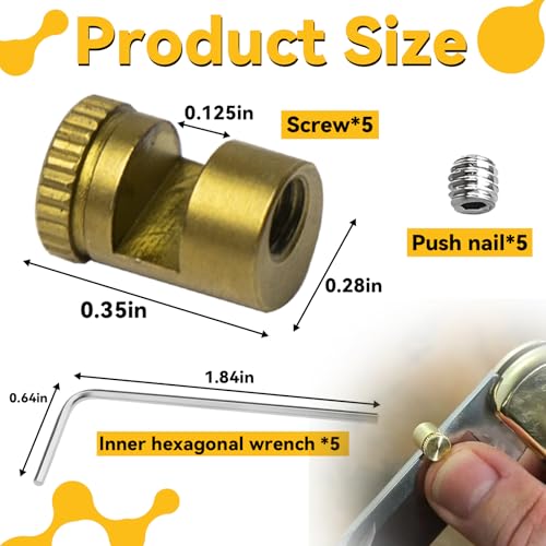 Knife Thumb Studs Set for Buck 110 Automatic Knives - 5 Colorful Brass & Steel Refits