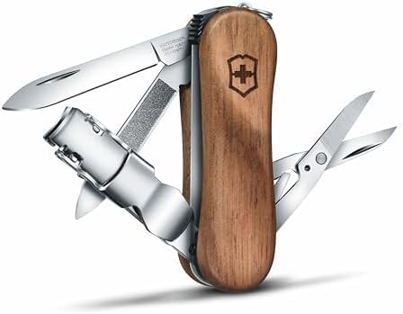Victorinox Nail Clip 580 Multi-Tool - 8 Functions, Swiss Made with Nail File & Cleaner - Ruby