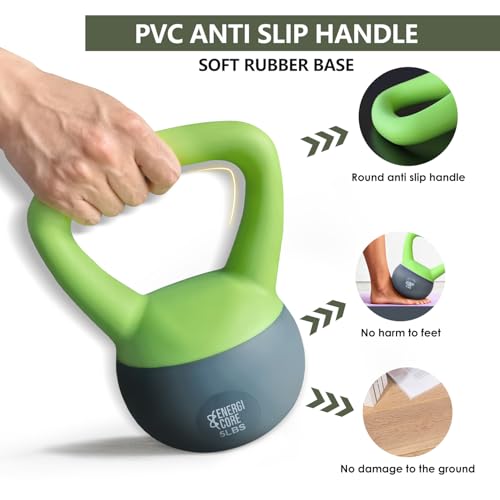 25 lb Sand Filled Kettlebell for Home Gym & Strength Training - Portable Workout Equipment
