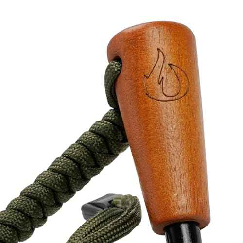 Fire Starter Survival Tool, Ferro Rod Kit with Tinder Wick, Pouch, Waterproof Flint and Steel Fire Starter for Camping, Hiking and Backpacking Gear