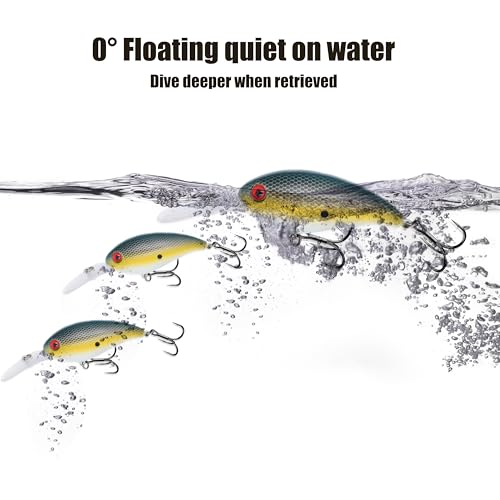 Saltwater & Freshwater Diving Crankbait Lures - Bass Trout Walleye Pike