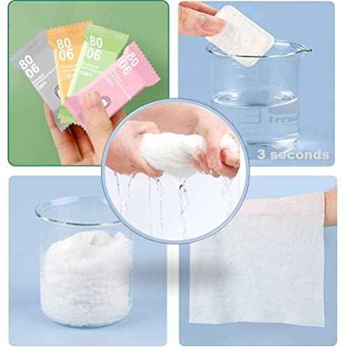Premium Compressed Towels, Pure Cotton Portable Washcloth for Camping or Travel¡¦