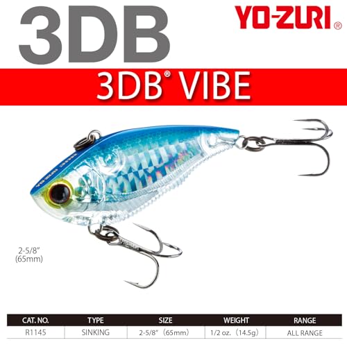Yo-Zuri 3DB Vibe Sinking Lure - Prism Gold Black, 2.5 Inch