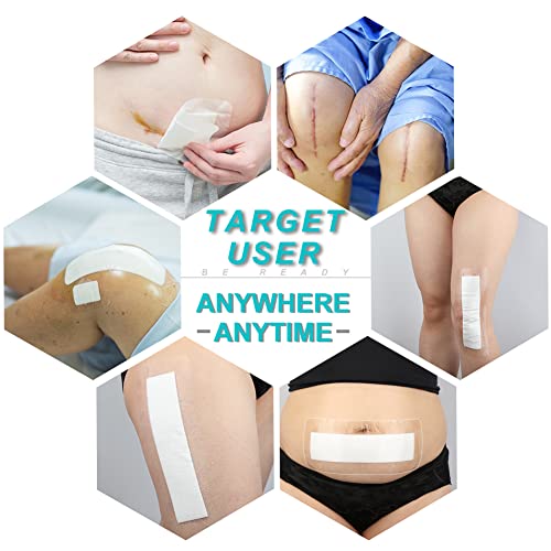 Waterproof Surgical Wound Cover Set - 14 Pack 4x8 Inch Post-Op Bandages for Knee & Hip Surgery Recovery