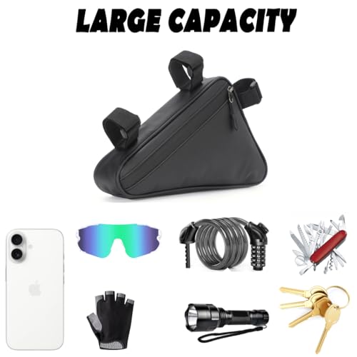 Waterproof Bike Frame Storage Bag Triangle Pouch for Mountain Road Bikes