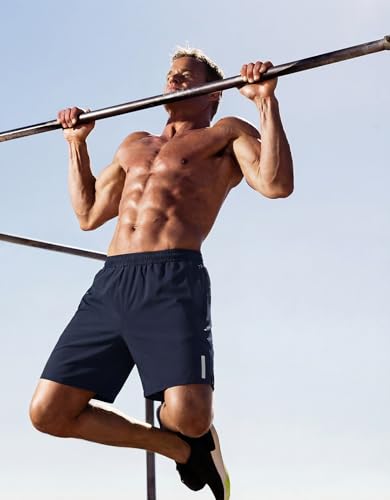 Men's Athletic Running Shorts 7 Inch Quick Dry with Zip Pockets
