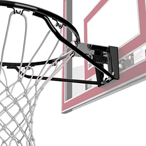 Spalding Regulation Size 18" Steel Basketball Rim with Net Included | Choose from Fixed or Breakaway | Replacement Rim for Indoor or Outdoor Hoop