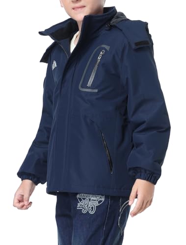 Kids' Ski Jacket Winter Coat for Boys & Girls - Navy, 6 Size
