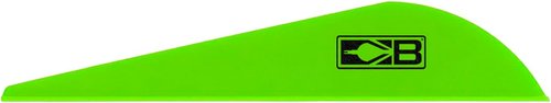 Bohning Heat Vanes, Low Profile Hunting Vane, 2.5" Neon Green, 100pk