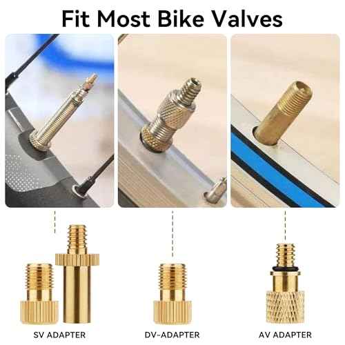 DDJ Presta to Schrader Valve Adapter Set, 21-Piece Brass Kit with Ball Pump Needles, Universal Fit for Bikes and E-Scooters
