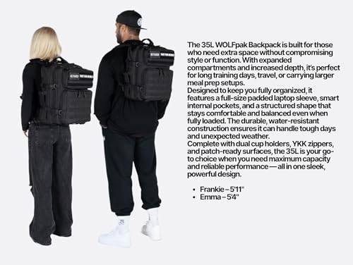 35L Backpack (Pink Goddess w/Black Accents) Medium Gym and Travel Backpack, Military Grade, Multipurpose Utility Bag for Men and Women, Heavy-Duty & Durable