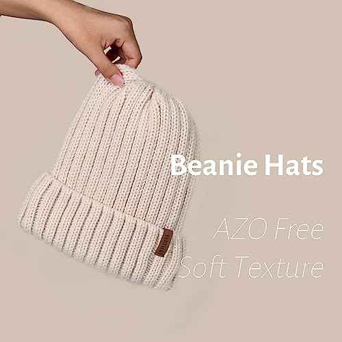 FURTALK Winter Hats for Women Fleece Lined Beanie Knit Chunky Womens Snow Cap