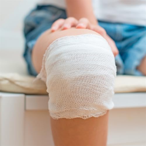 Gauze Bandage Rolls 12PCS Conforming Bandage 5cmX2m Elastic Bandage Wraps Soft Bandages for Wounds Compression Bandages for Finger Ankle Wrist