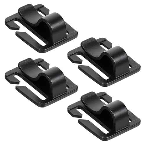 4 Pcs Hydration Tube Clips Black Water Bladder for Hydration Pack Bladder Drinking Tube Trap Strap Clip Pack Tubes Outdoor Backpack Clamp Hose Clip Camping and Hiking Accessories