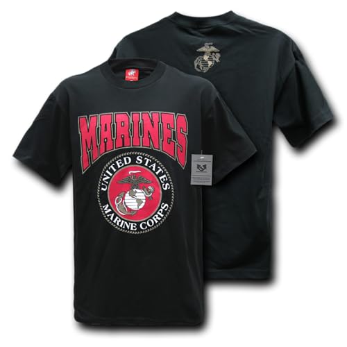 Rapiddominance Classic Military Tee XL Black - Durable Screen Printed T-Shirt for Uniforms