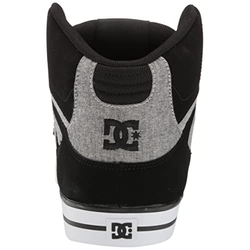 DC Men's Pure High Top Wc Skate Shoes Casual Sneakers, Black/Battleship/Armor, 7.5