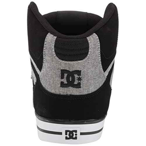 DC Men's Pure High Top Wc Skate Shoes Casual Sneakers, Black/Battleship/Armor, 15