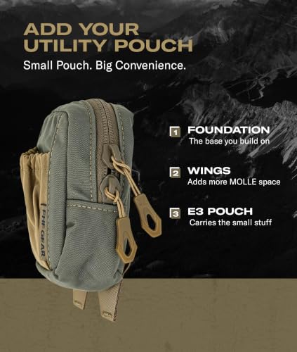 FHF Gear E3 Pouch Multipurpose MOLLE Accessory Bag - Ranger Green
