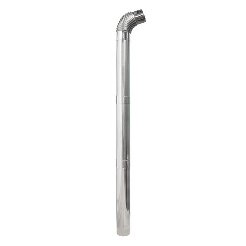 SoloWilder Wood Stove Pipe 2pcs 45 Degree Stainless Steel Chimney Tube 2.36" Stovepipe for Camping Tent Stove