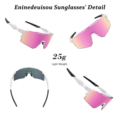 Sunglasses Cycling Glasses TR90 Frame for Men Women, Running Cycling outdoor Sports.