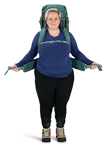 Osprey Viva 65L Women's Backpacking Backpack, Tunnel Vision Grey, Extended Fit
