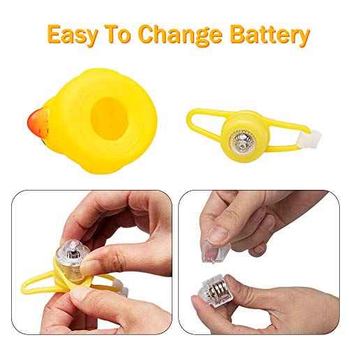 wonuu Rubber Duck Bike Bell, Squeeze Ducks with Helmet for Cycling Car Dashboard Decorations Motorcycle Bicycle Accessories