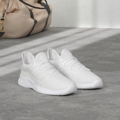 Feethit Womens Slip-On Tennis Shoes - All White 9.5