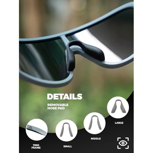 ROCKBROS Polarized Cycling Glasses Baseball Sunglasses Polarized Sunglasses for Men Womens UV400 Sports Sunglasses